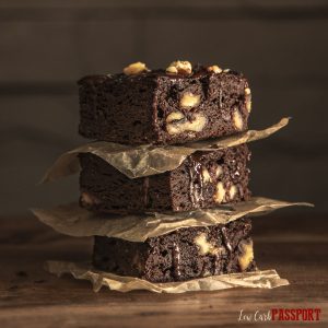 Low carb keto fudge walnut brownies